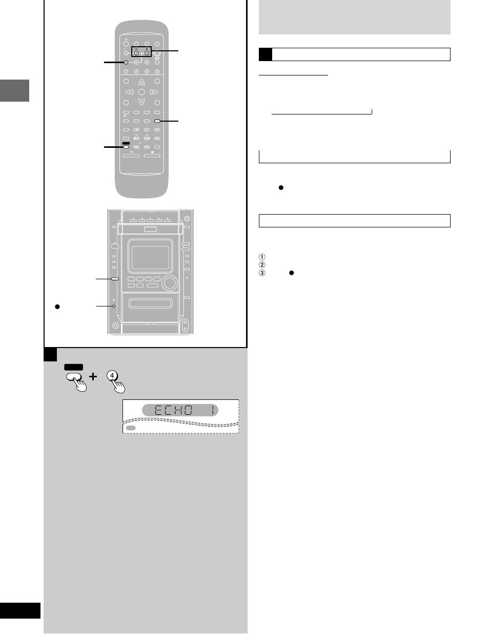 Press [shift] + [echo, Karaoke operations, Enjoying karaoke | Shift echo selector – mic, Selector a rec/stop, Adding an echo effect remote control only, Recording sound from the microphone, Shi shift, Echo | Panasonic SC-DK20 User Manual | Page 42 / 64