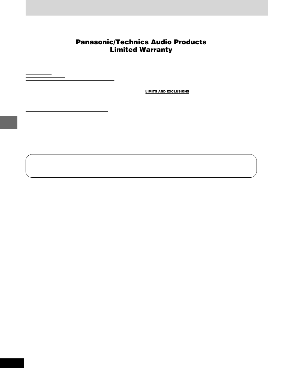 Warranty (only for u.s.a.), References | Panasonic SC-DK20 User Manual | Page 60 / 64