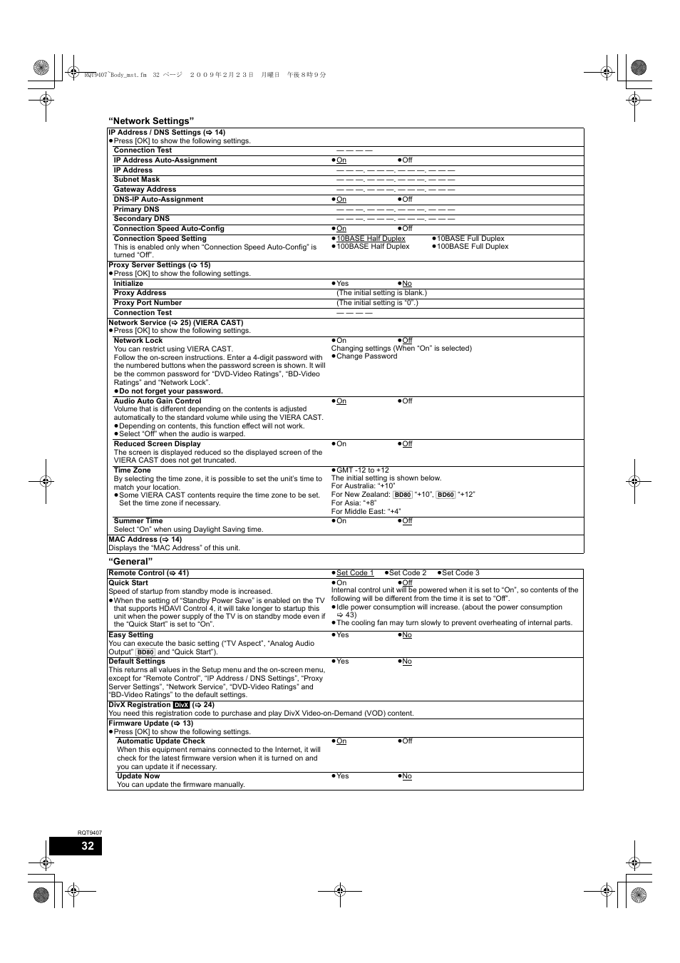 Panasonic DMP-BD80GN User Manual | Page 32 / 44