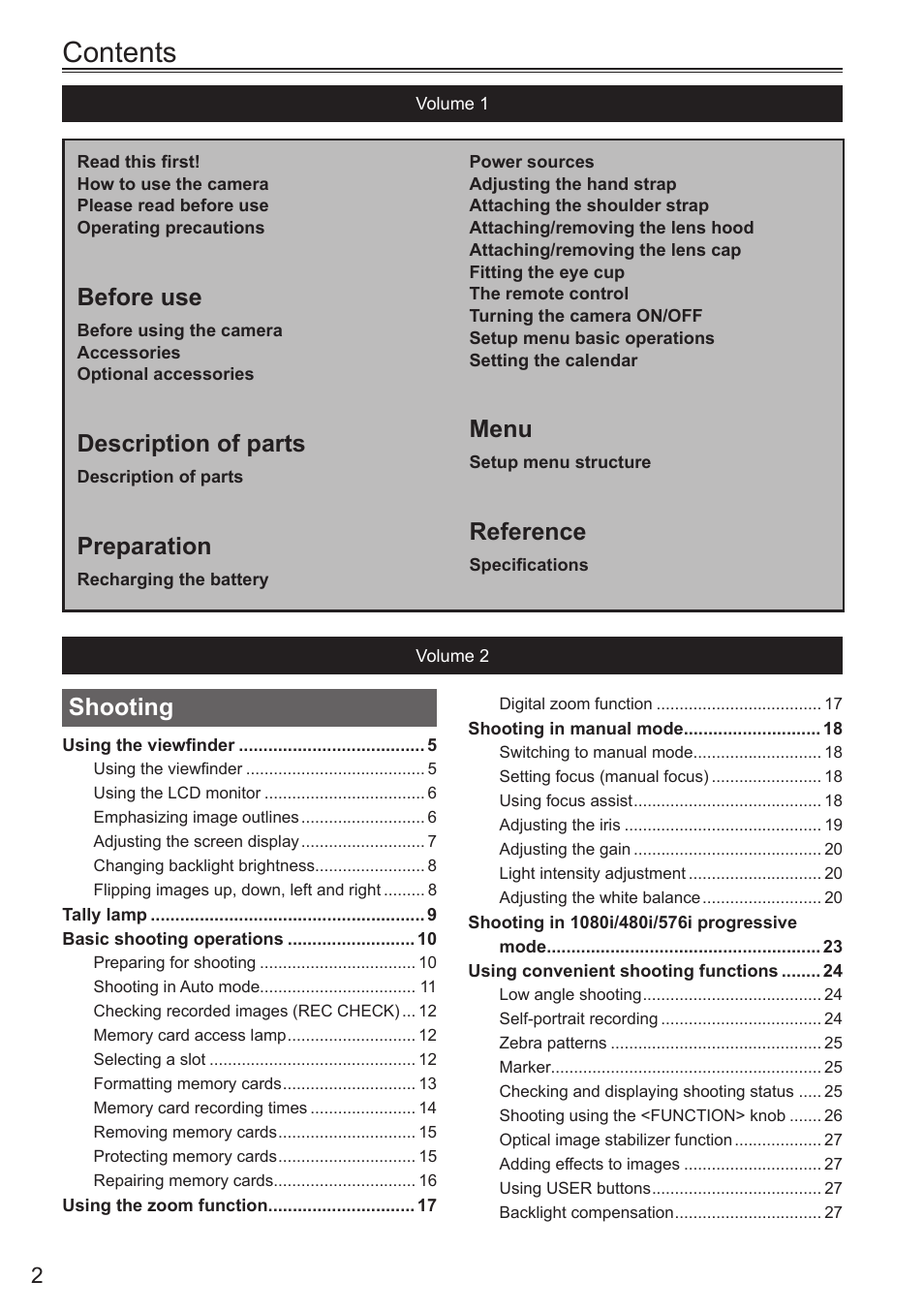 Panasonic AG-AC160AEN User Manual | Page 2 / 110