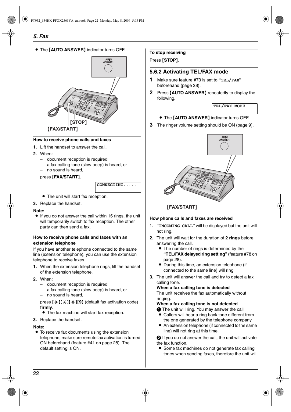 Panasonic KX-FT934HK User Manual | Page 22 / 44