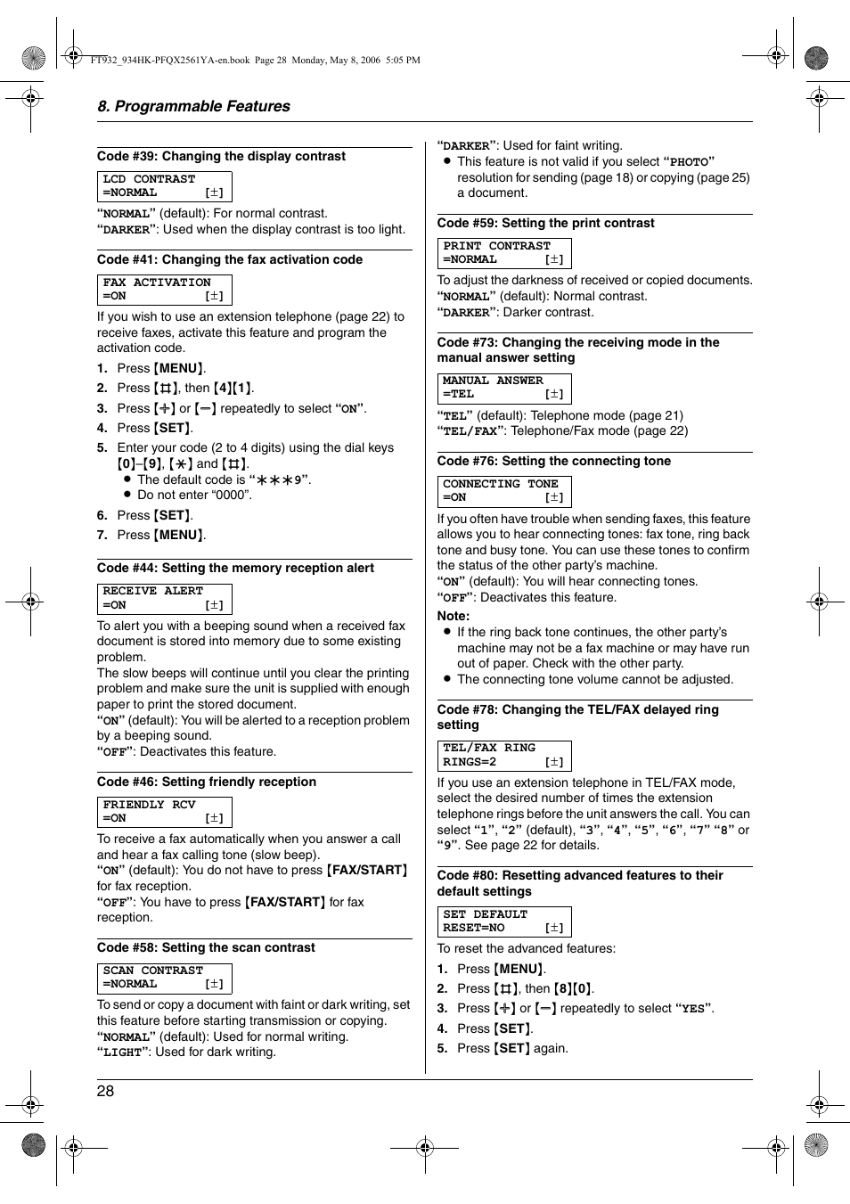 Panasonic KX-FT934HK User Manual | Page 28 / 44