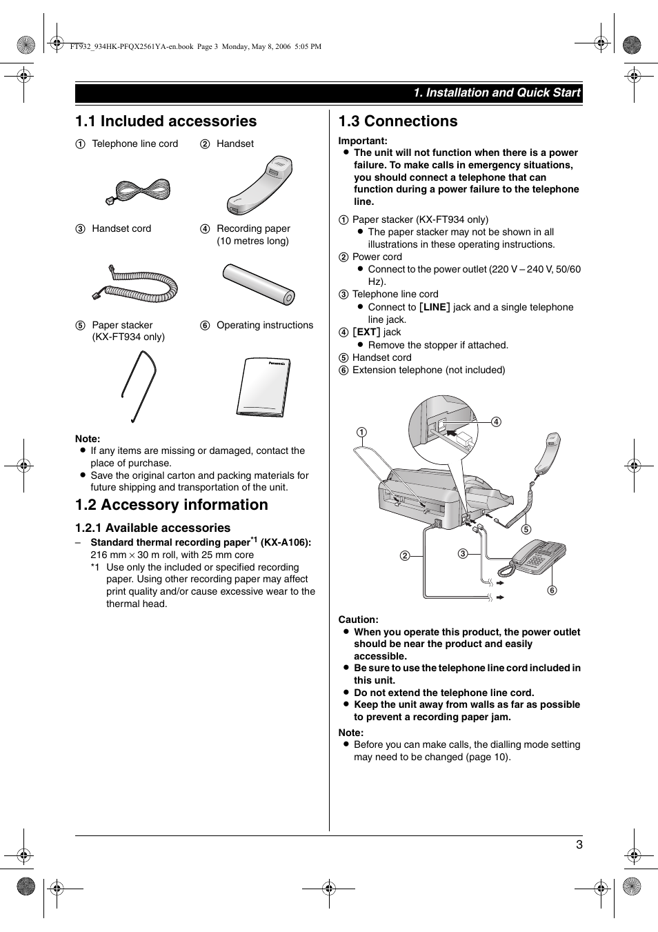 Panasonic KX-FT934HK User Manual | Page 3 / 44