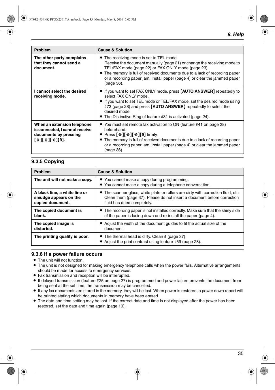 Panasonic KX-FT934HK User Manual | Page 35 / 44