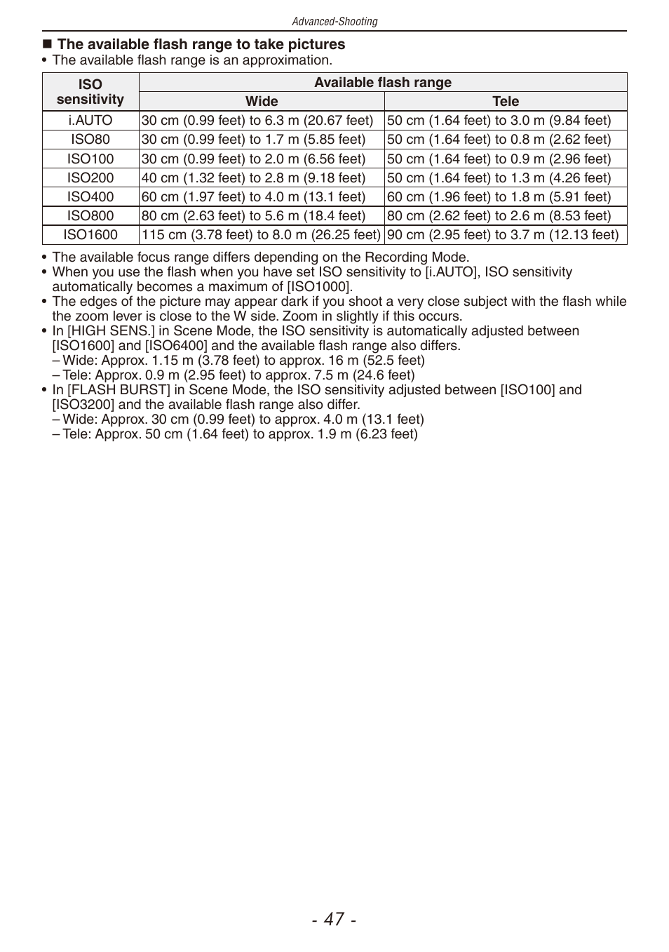 Panasonic DMC-F2 User Manual | Page 47 / 130