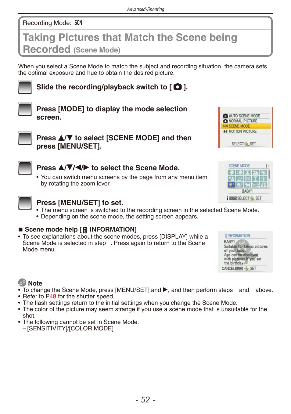 Panasonic DMC-F2 User Manual | Page 52 / 130