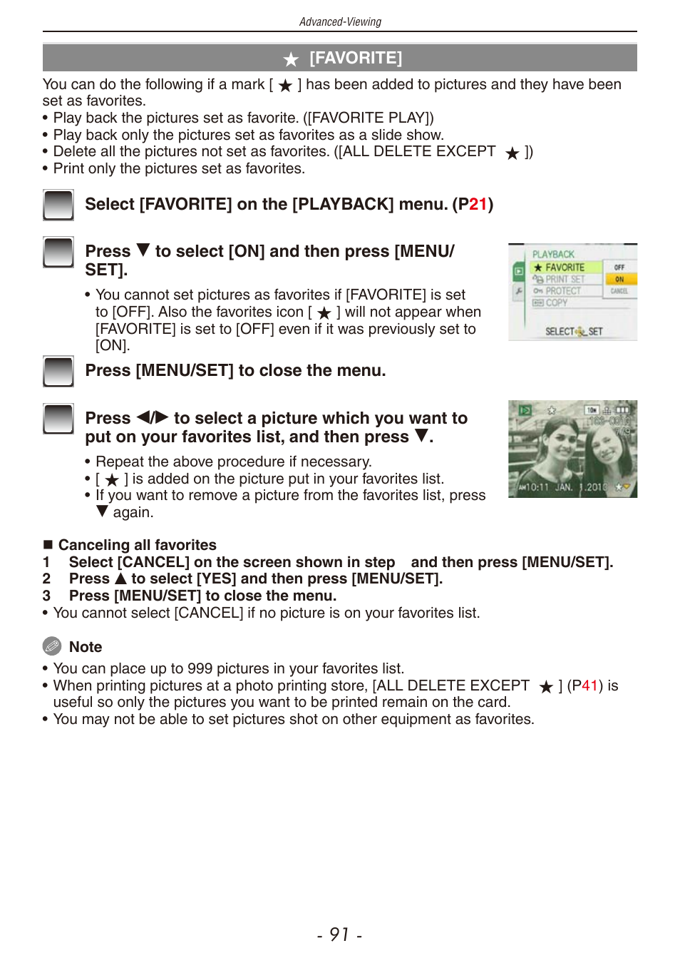 Orite] (p, Setting | Panasonic DMC-F2 User Manual | Page 91 / 130