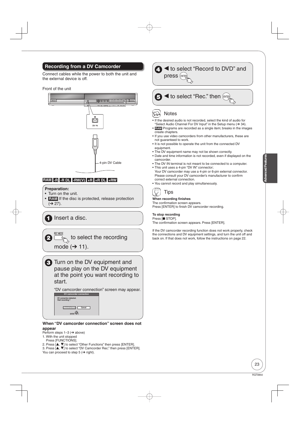 Panasonic DMR-EZ17 User Manual | Page 23 / 72