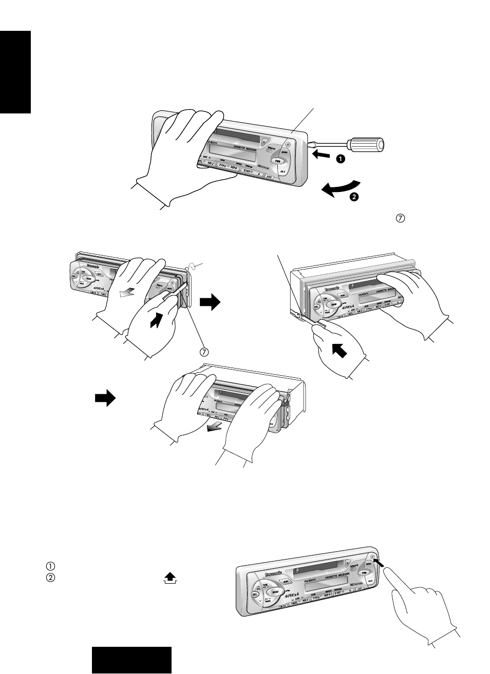 Installation guide, Anti-theft system, Continued | Panasonic CQ-R221U User Manual | Page 26 / 76