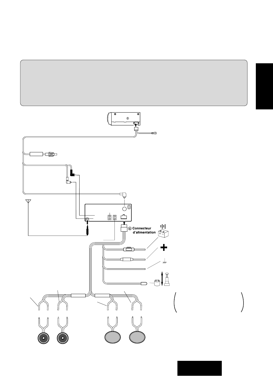 Connexions électriques | Panasonic CQ-R221U User Manual | Page 49 / 76