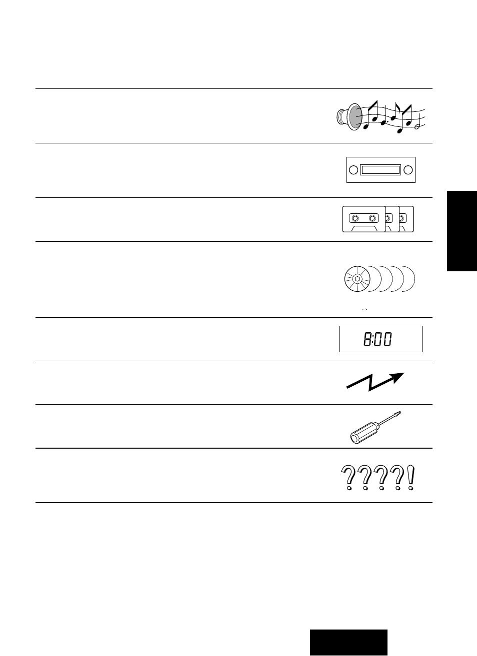Indice | Panasonic CQ-R221U User Manual | Page 9 / 76