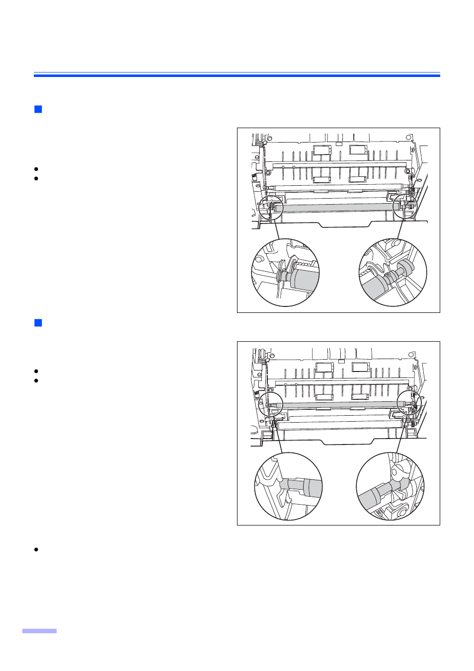 How to re-attach the sensor rollers, Re-attach the sensor roller for front scanning | Panasonic KV-S2045CU User Manual | Page 32 / 42