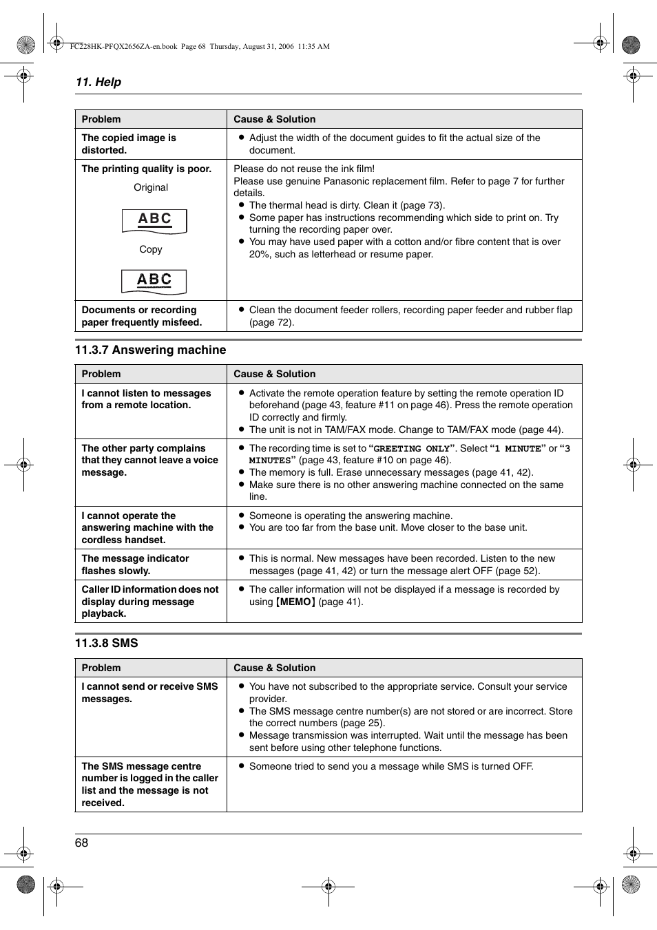 A b c | Panasonic KX-FC228HK User Manual | Page 68 / 80