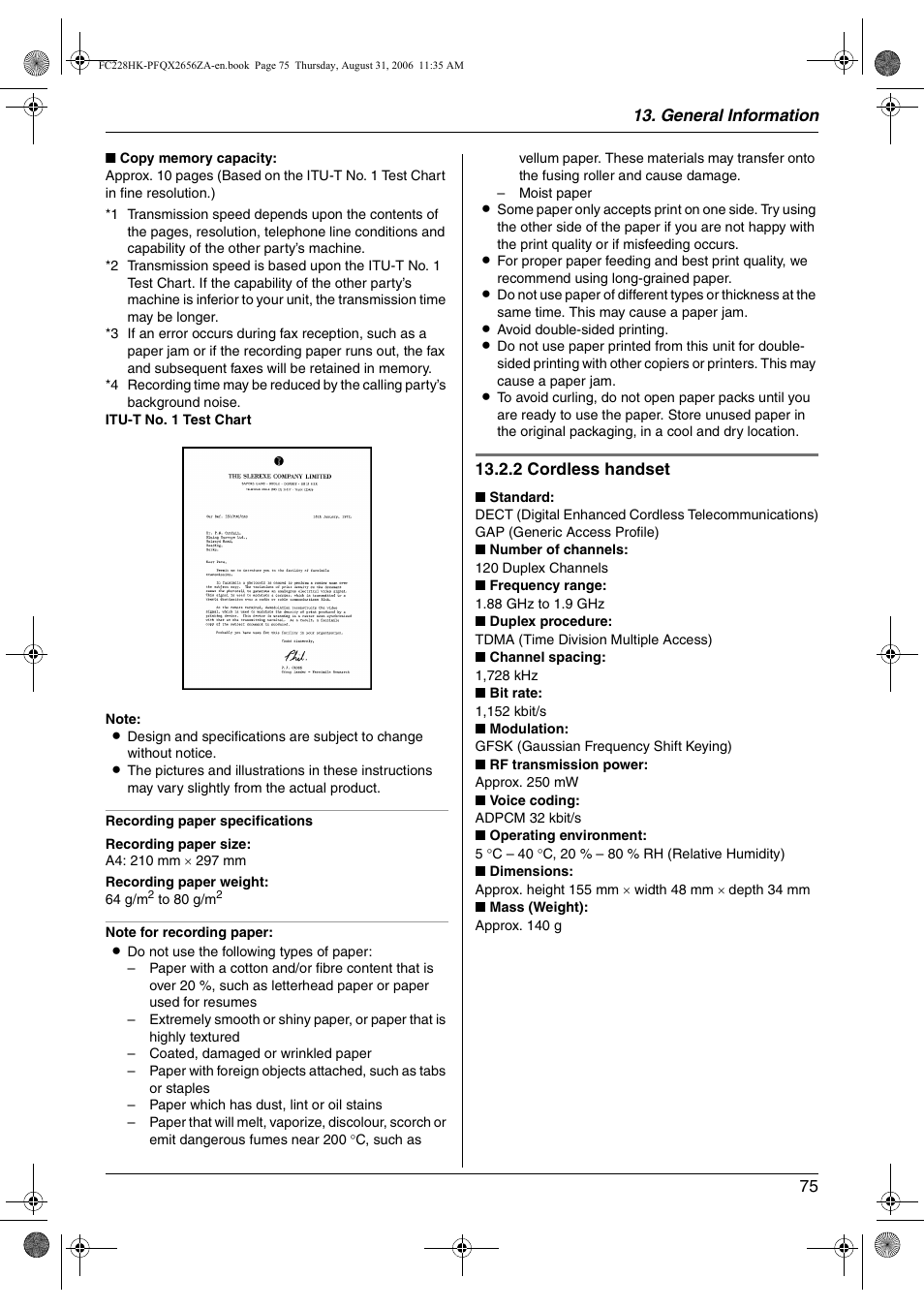 Panasonic KX-FC228HK User Manual | Page 75 / 80