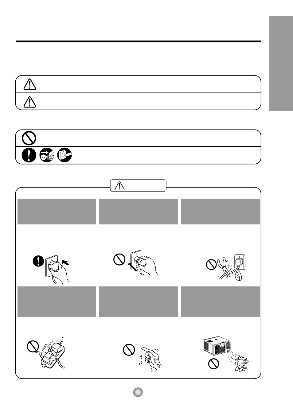 Mesures de securite, Mesures de sécurité, Mesures d e sécurité | Attention, Avertissement | Panasonic CW-C83GU User Manual | Page 19 / 56