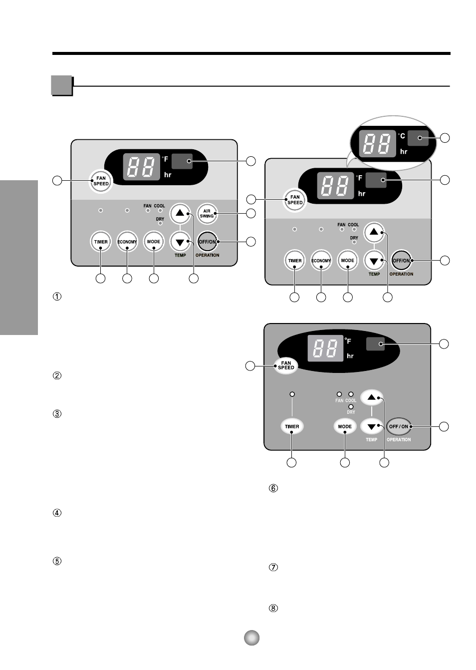 Controles, Instrucciones de funcionamiento | Panasonic CW-C83GU User Manual | Page 38 / 56