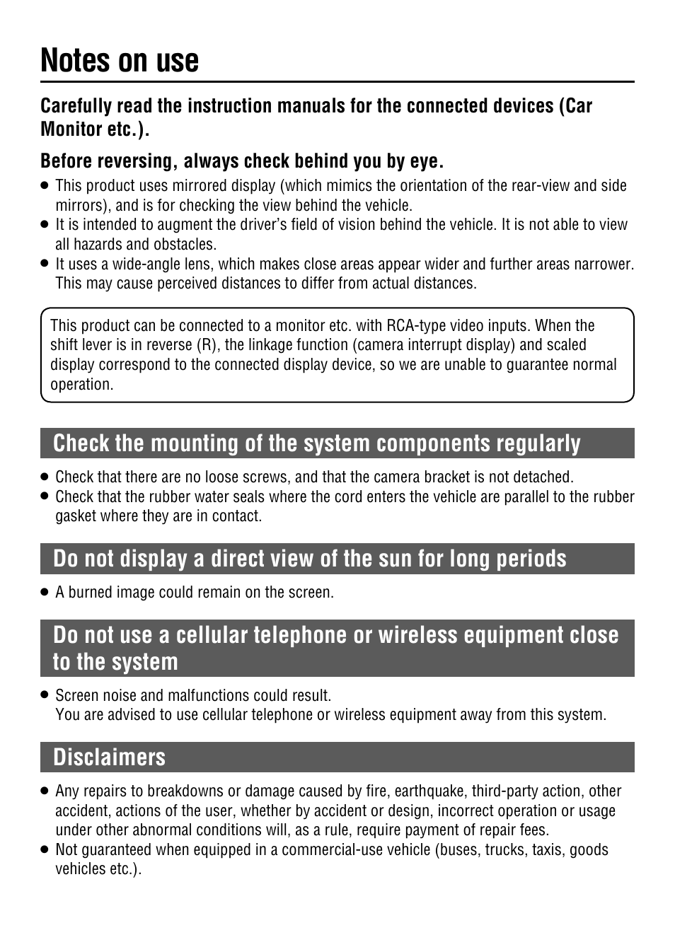 Disclaimers | Panasonic CY-RC50KN User Manual | Page 4 / 20