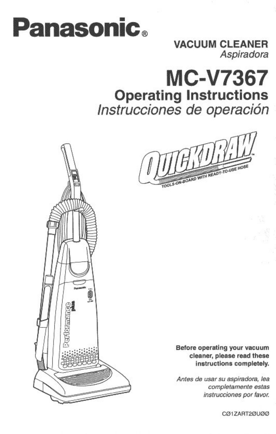 Panasonic QUICKDRAW MC-V7367 User Manual | 28 pages