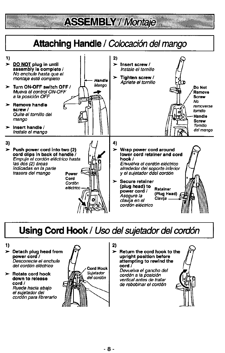 Panasonic QUICKDRAW MC-V7367 User Manual | Page 8 / 28