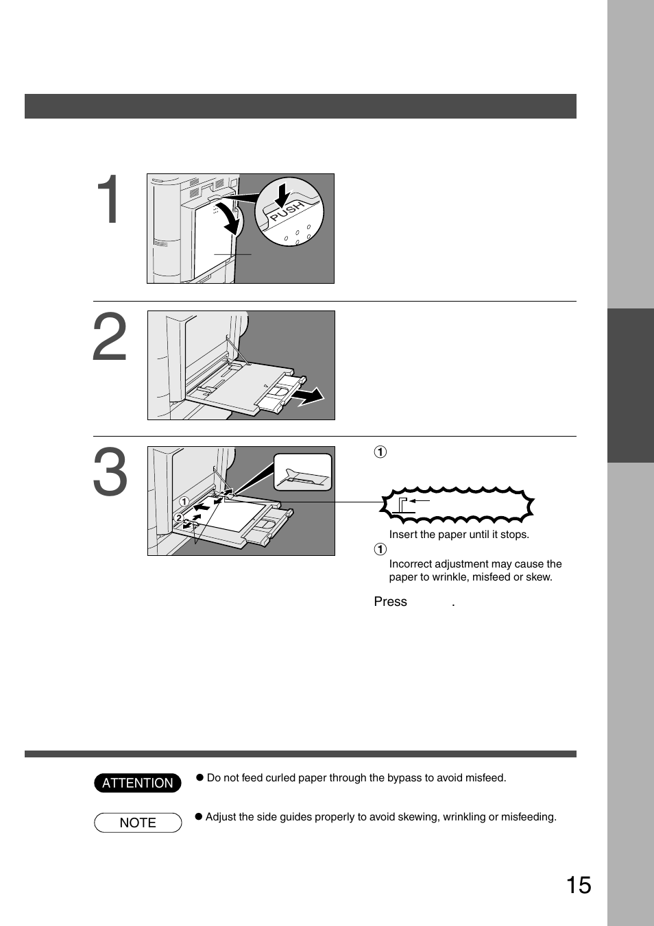 Using the sheet bypass | Panasonic DP-2500 User Manual | Page 15 / 73
