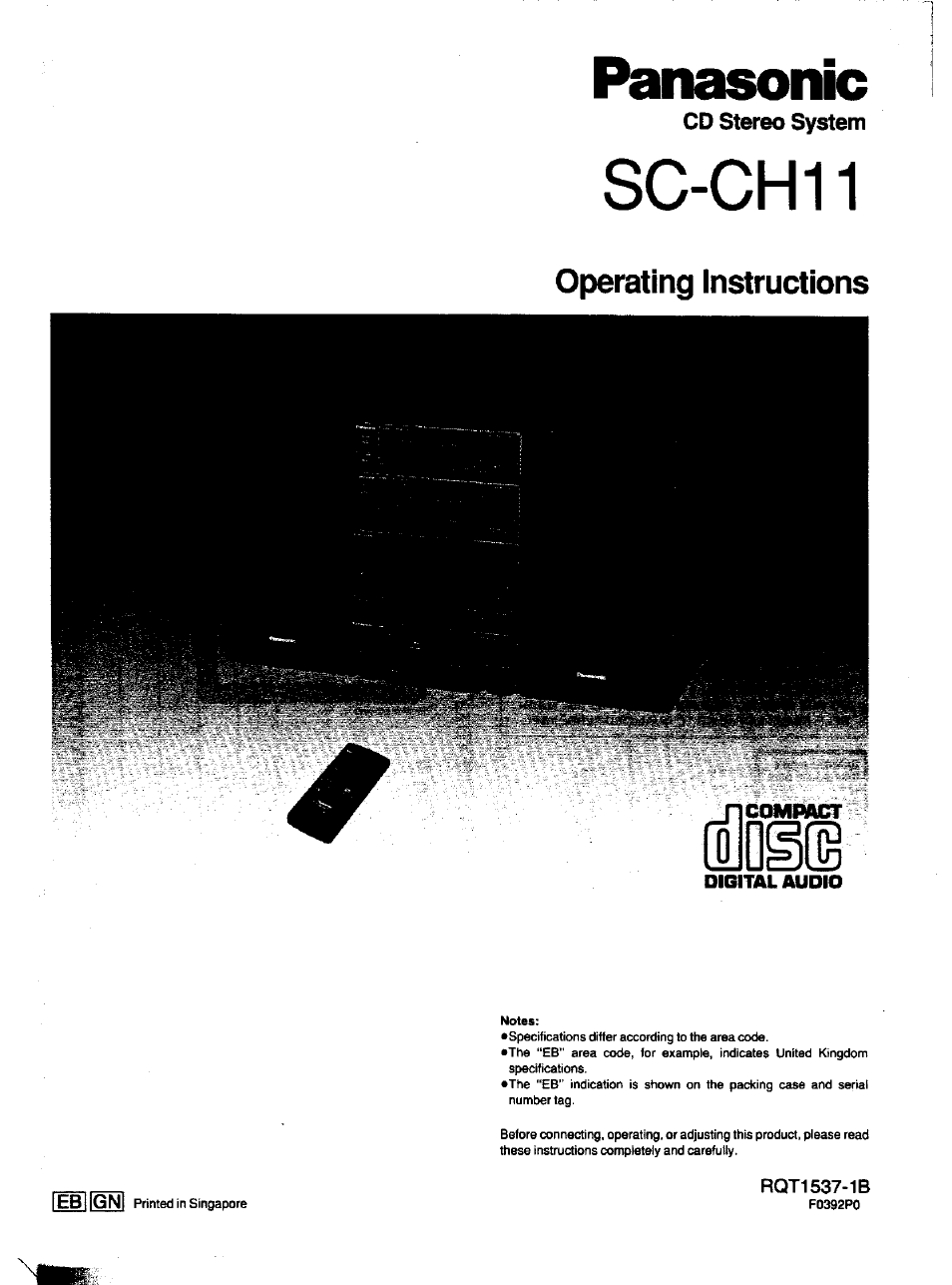 Panasonic SC-CH11 User Manual | 51 pages