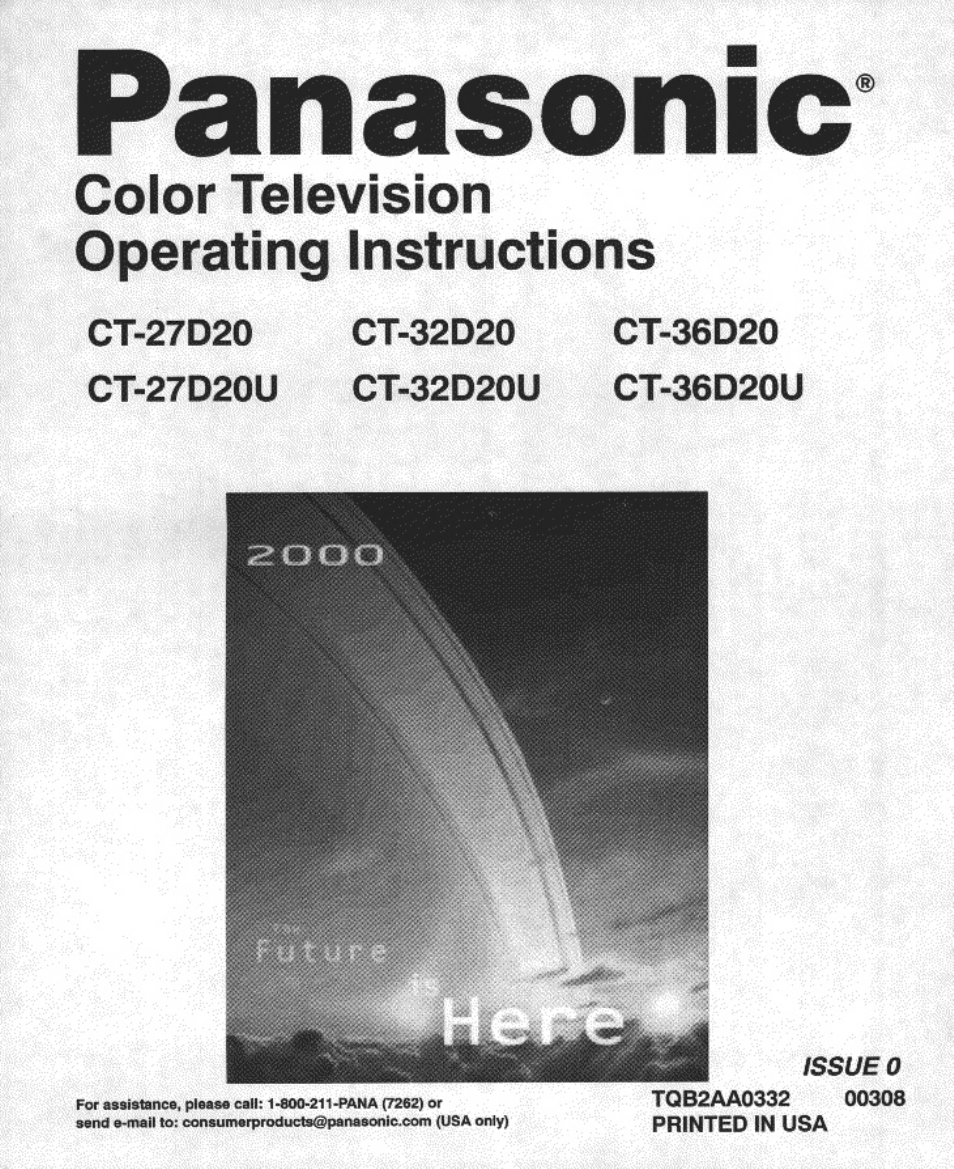 Panasonic CT-32D20U User Manual | 44 pages