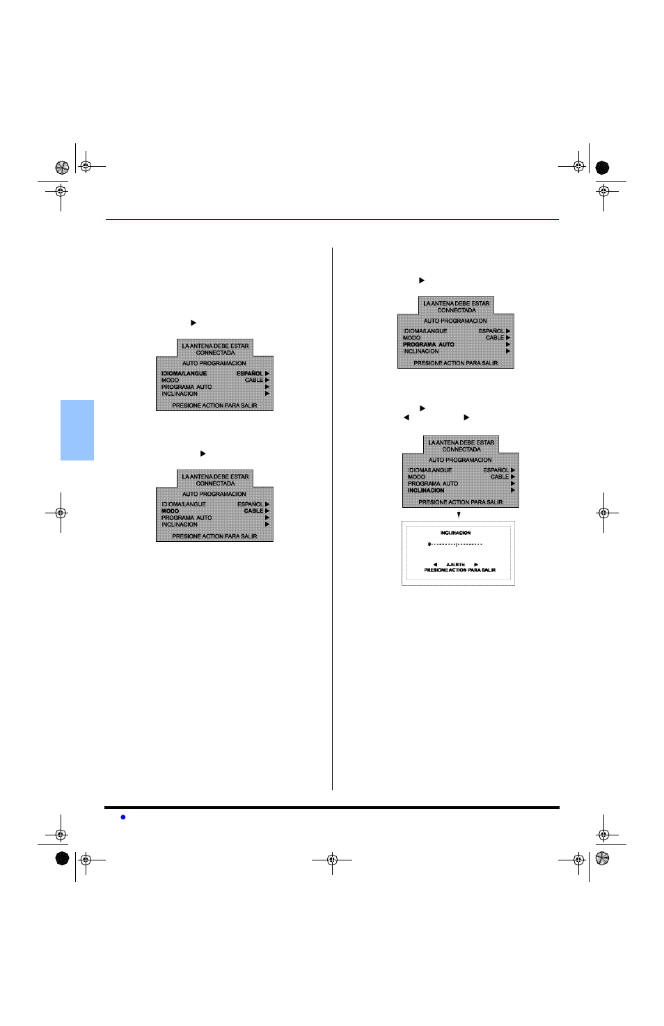 Menu de auto programacion, Menú de auto programación | Panasonic CT-20SL13 User Manual | Page 26 / 73