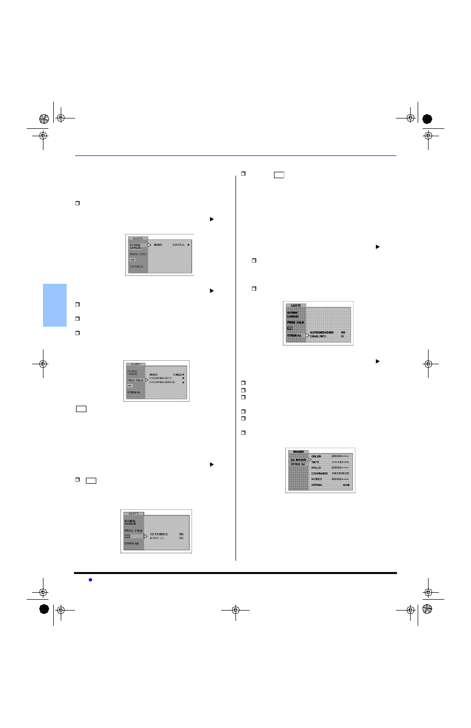 Operacion del menu de iconos, Ajuste, Imagen | Operación del menú de iconos | Panasonic CT-20SL13 User Manual | Page 34 / 73