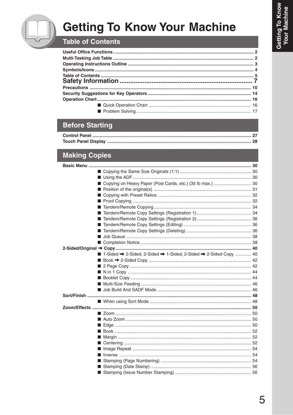 Panasonic DP-8032 User Manual | Page 5 / 104