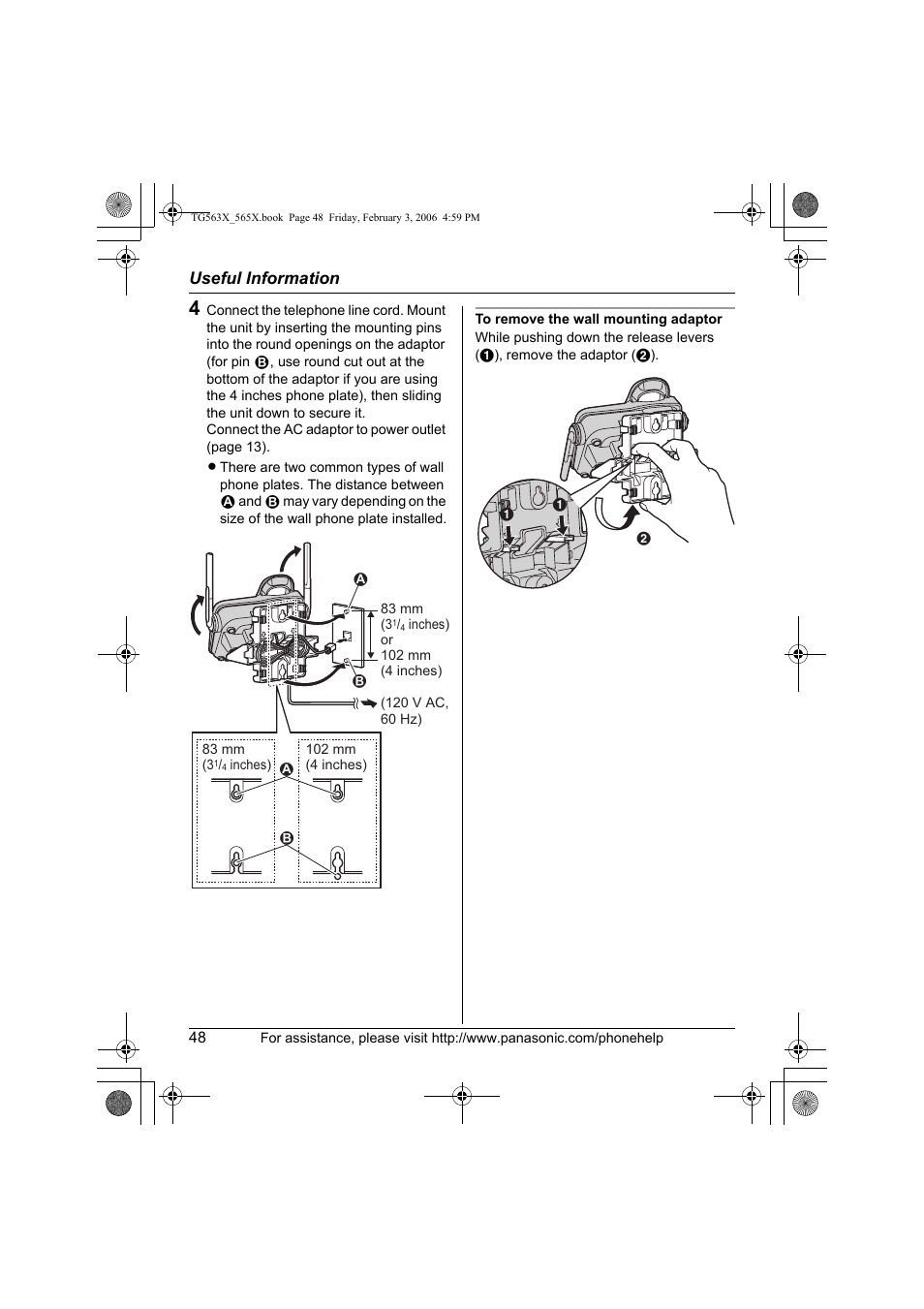 Panasonic KX-TG5634 User Manual | Page 48 / 64