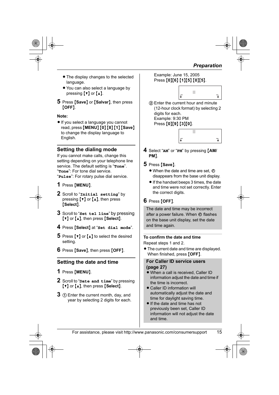 Panasonic KX-TG2388 User Manual | Page 15 / 76