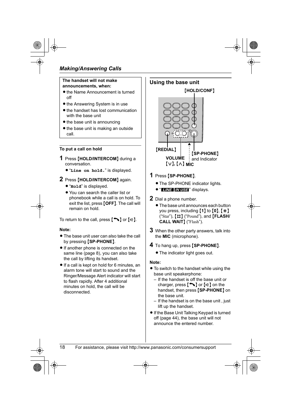 Panasonic KX-TG2388 User Manual | Page 18 / 76