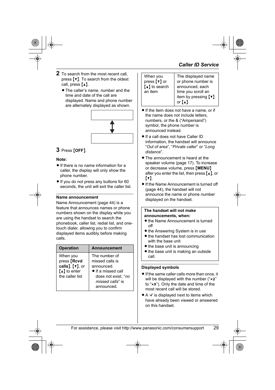 Panasonic KX-TG2388 User Manual | Page 29 / 76