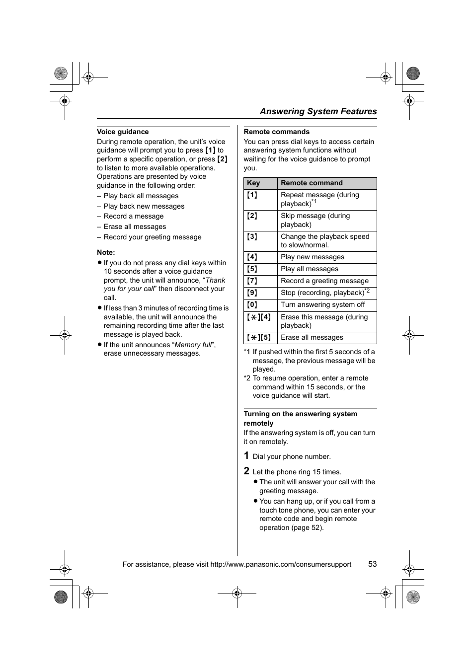 Panasonic KX-TG2388 User Manual | Page 53 / 76