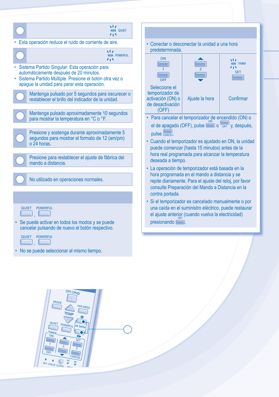 Esp añol | Panasonic CU-S9JKU User Manual | Page 15 / 20