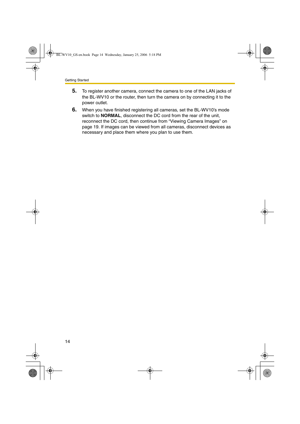 Panasonic BL-WV10 User Manual | Page 14 / 132