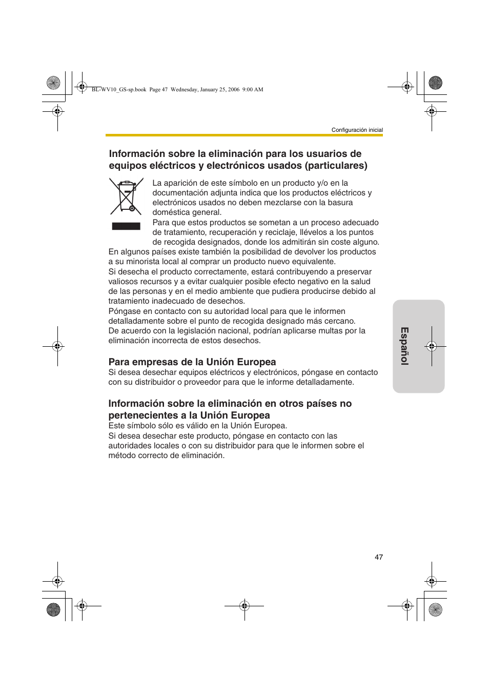 Panasonic BL-WV10 User Manual | Page 47 / 132