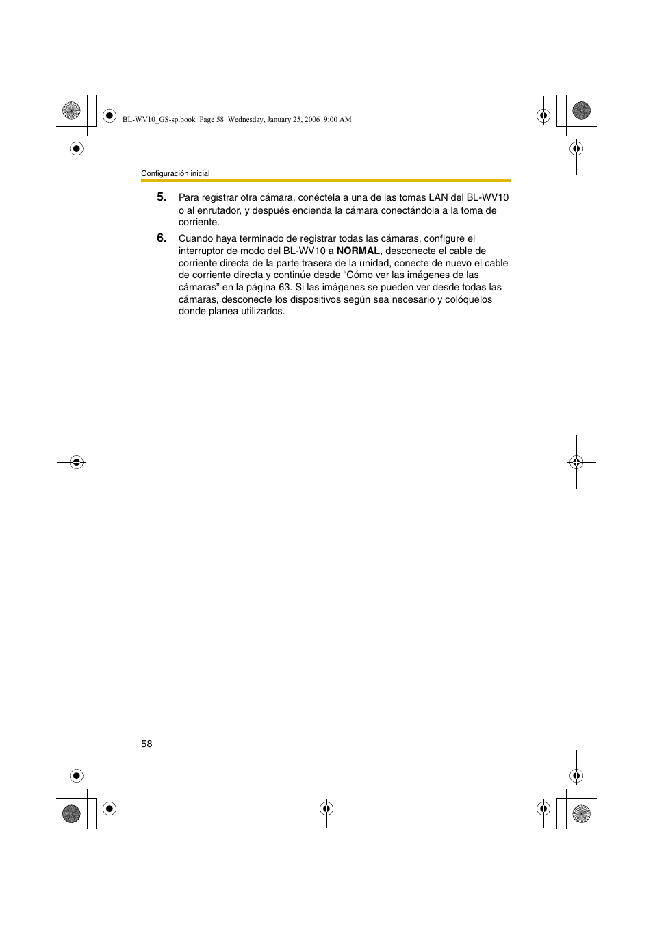 Panasonic BL-WV10 User Manual | Page 58 / 132