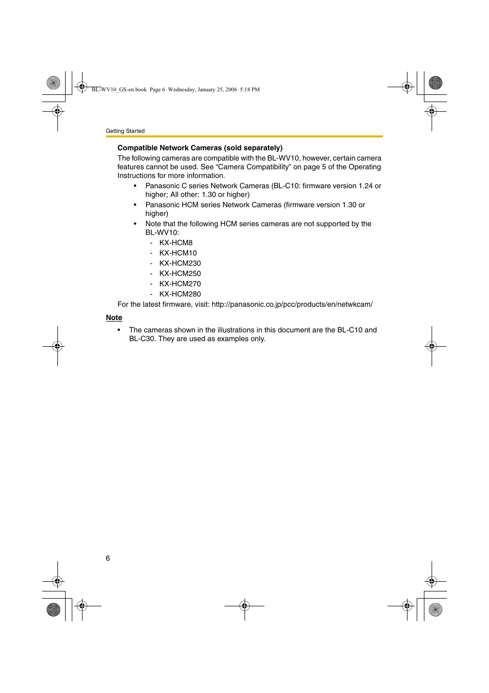 Panasonic BL-WV10 User Manual | Page 6 / 132