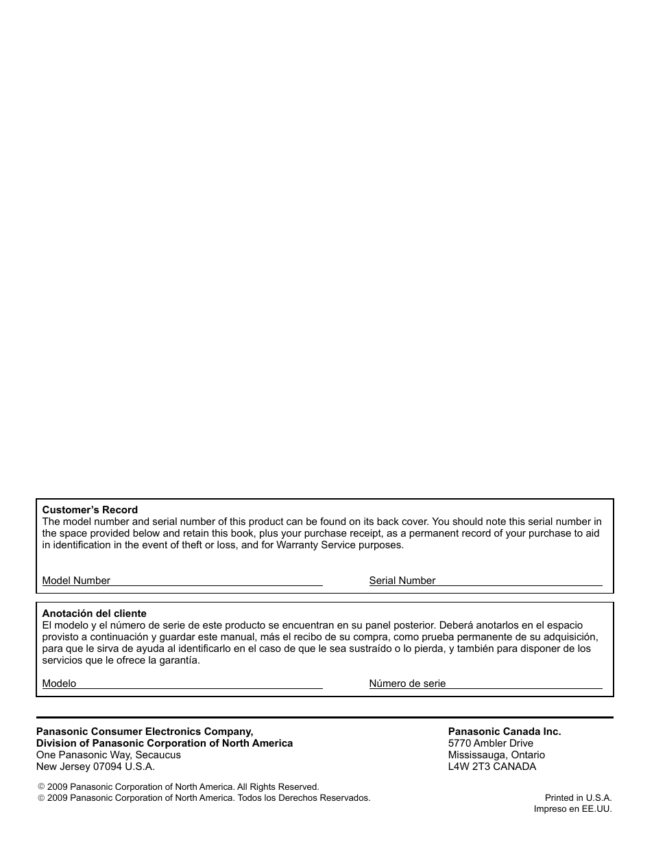 Panasonic TC-50PX14 User Manual | Page 58 / 58