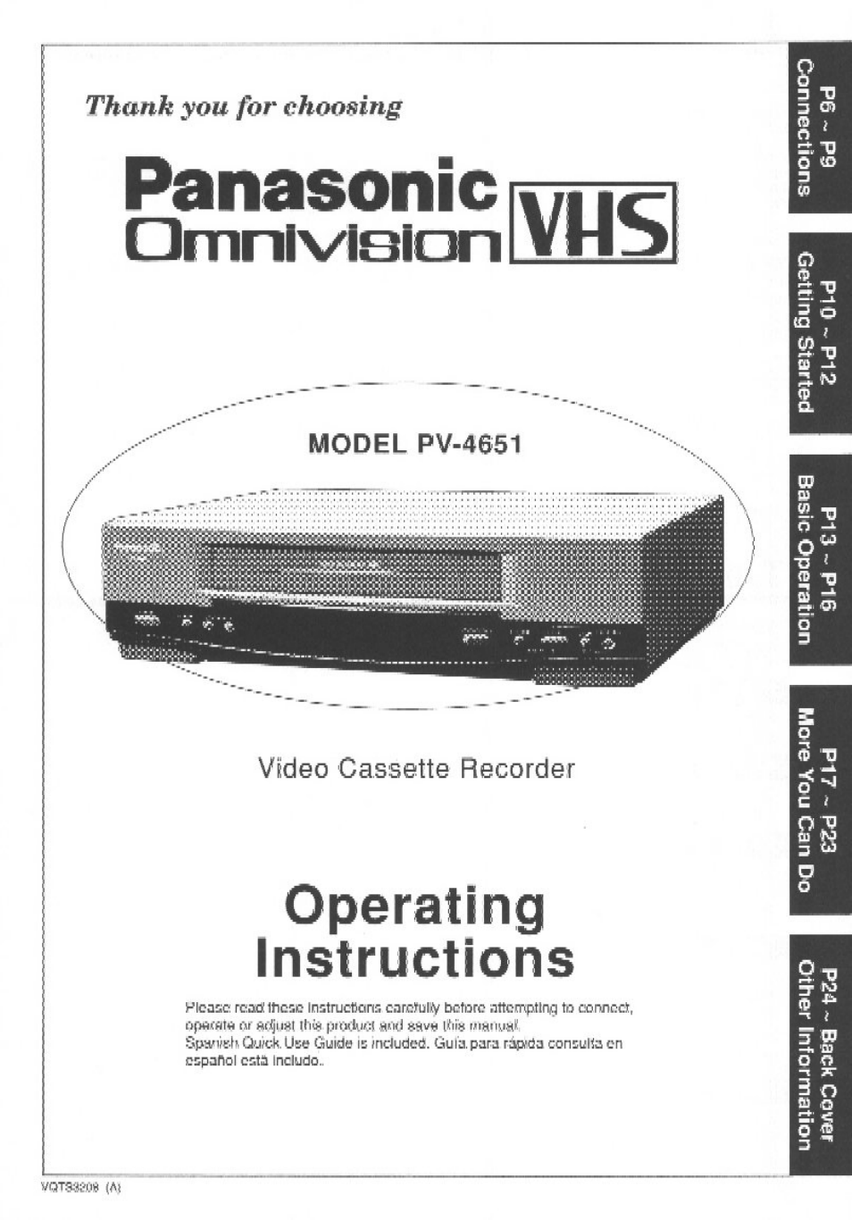 Panasonic PV-4651 User Manual | 28 pages
