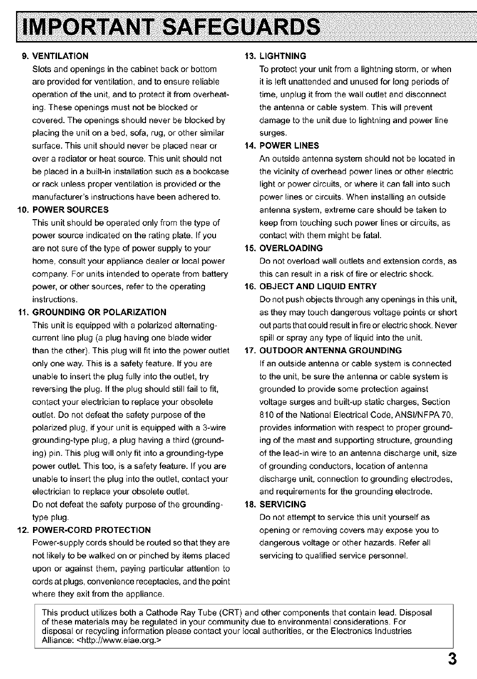 Panasonic PV C923 User Manual | Page 3 / 40