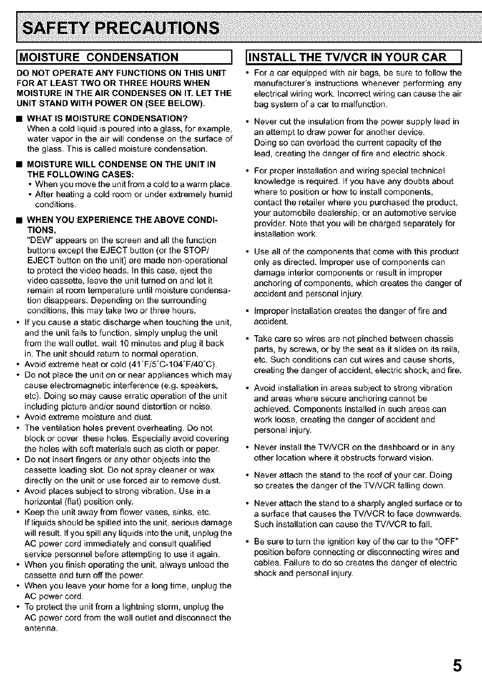 Panasonic PV C923 User Manual | Page 5 / 40