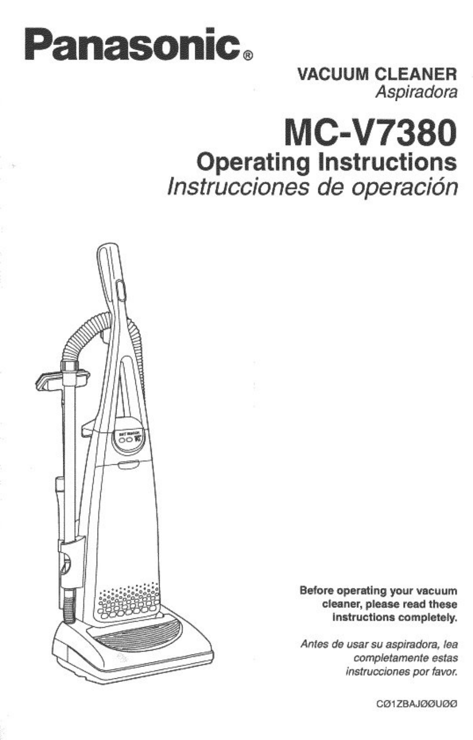 Panasonic MC-V7380 User Manual | 28 pages