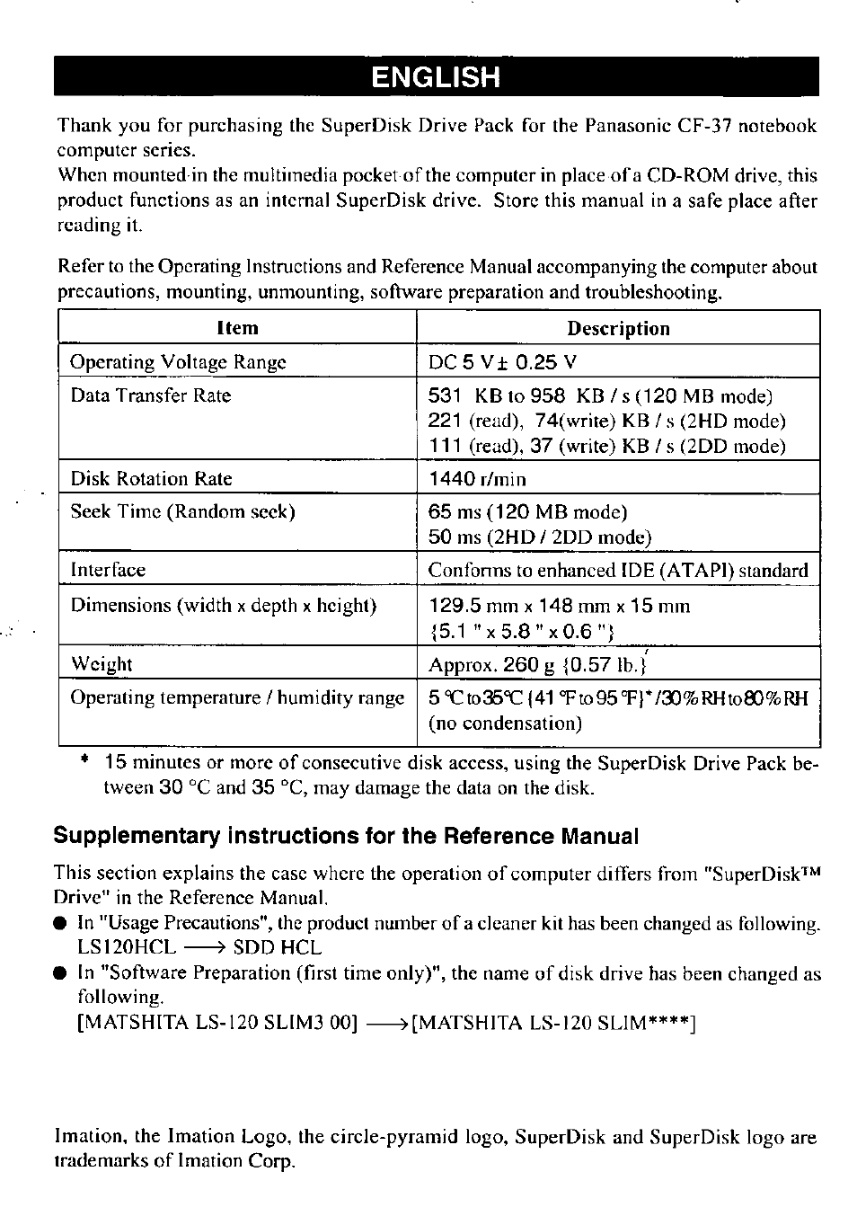 English | Panasonic CF-VFS372 User Manual | Page 4 / 4