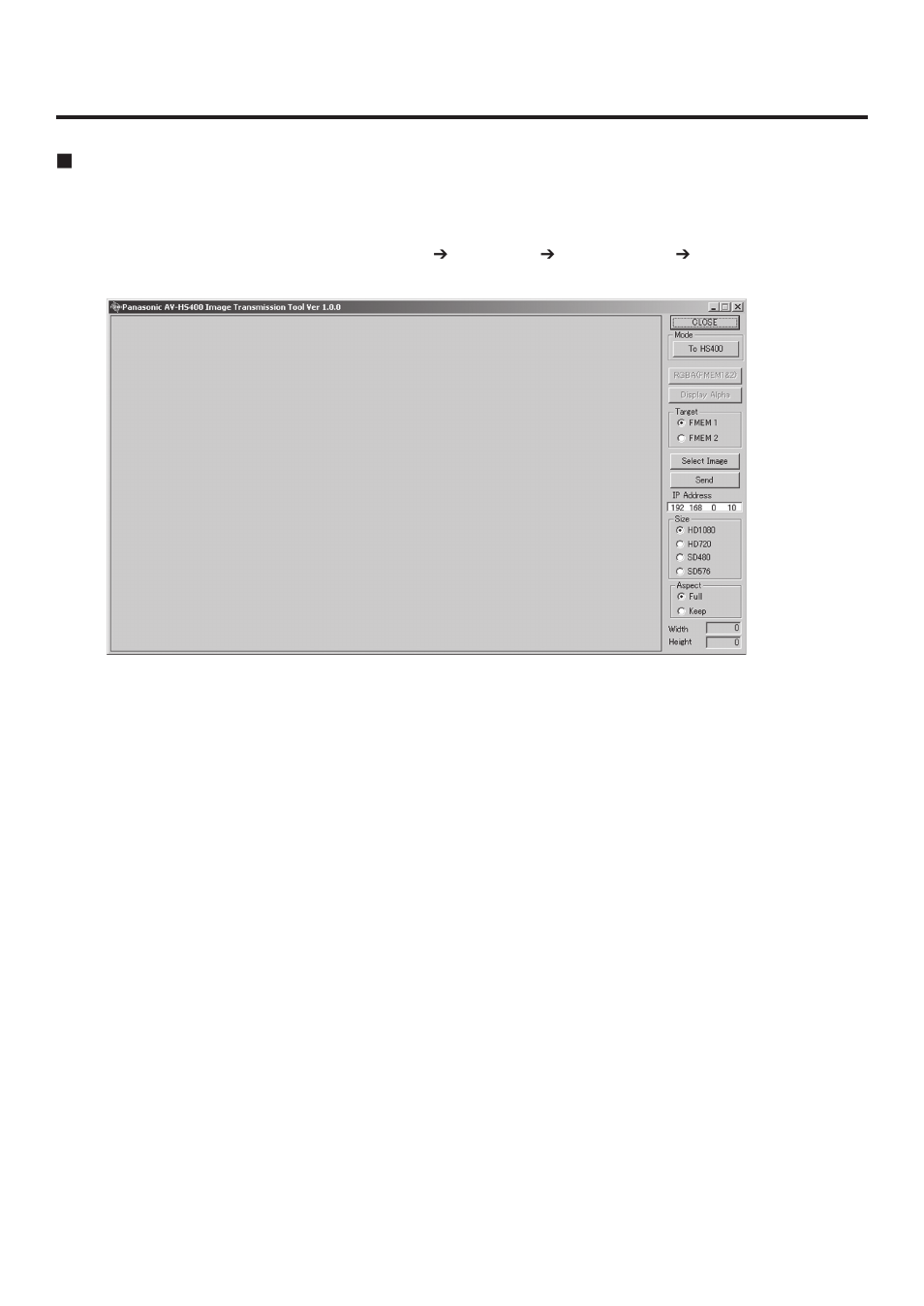 Image transmission functions, Operation | Panasonic AV-HS400AE User Manual | Page 106 / 123