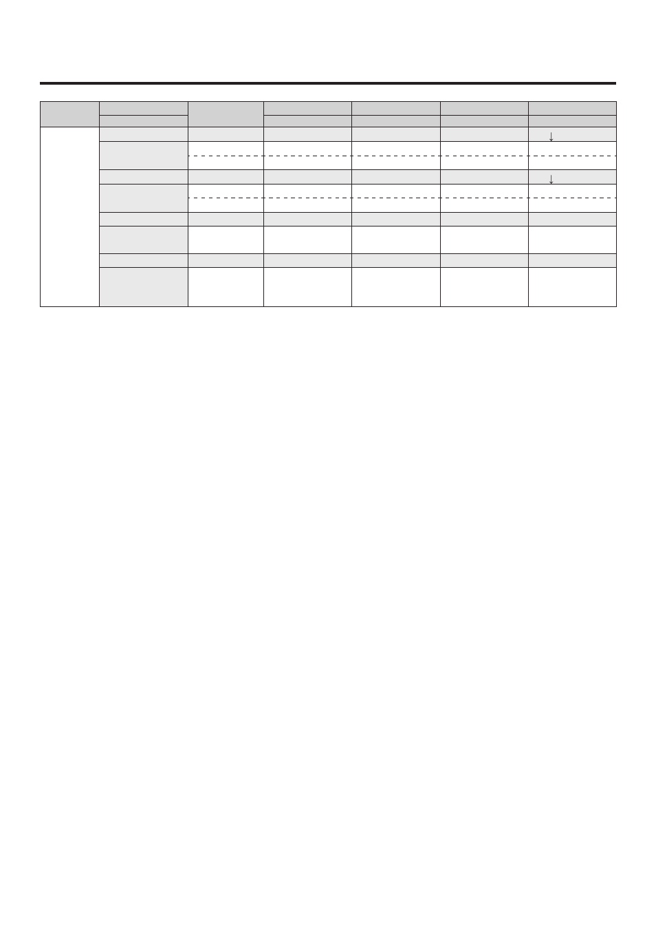 Setting menu table | Panasonic AV-HS400AE User Manual | Page 115 / 123