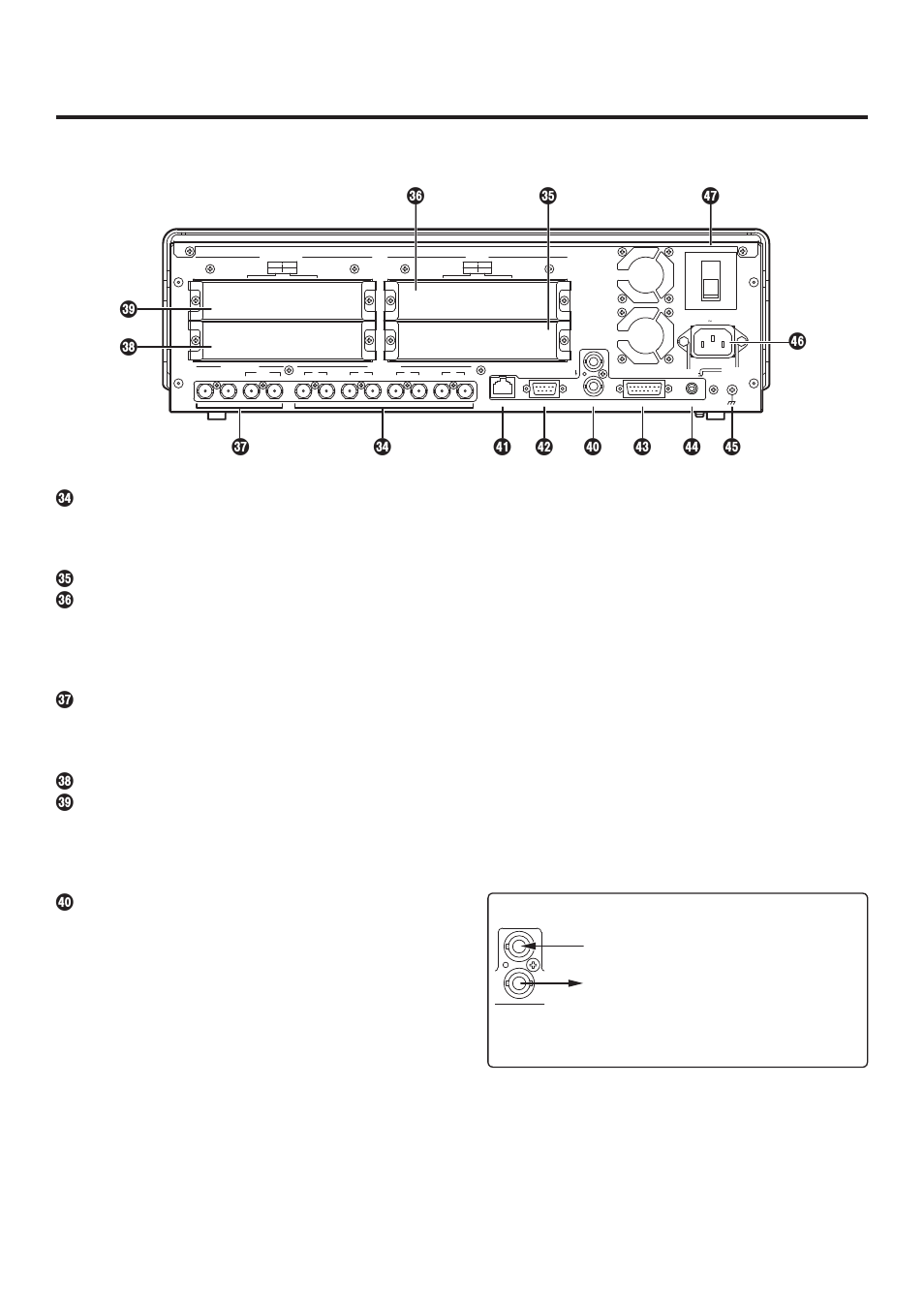 Functions in each area, 9. rear panel connections area, R sdi signal input connectors [sdi inputs 1 to 4 | Panasonic AV-HS400AE User Manual | Page 18 / 123