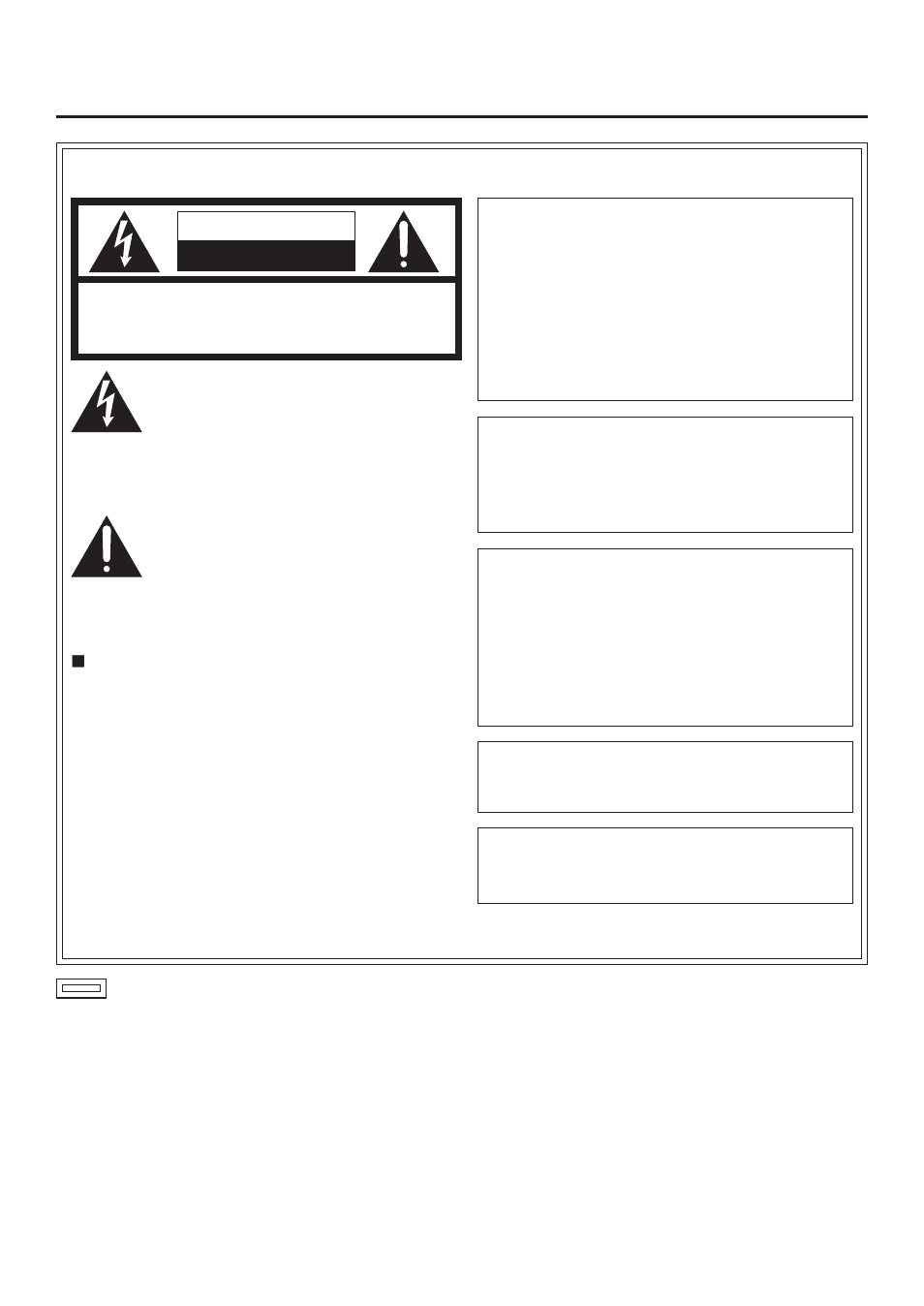 Safety precautions, Warning, Caution | Panasonic AV-HS400AE User Manual | Page 2 / 123