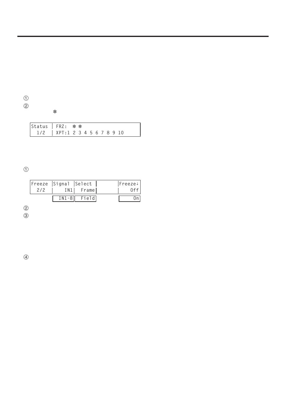 Basic operations, 8. freezing the input signals, 8-1. displaying the freeze status | 8-2. setting freeze | Panasonic AV-HS400AE User Manual | Page 51 / 123